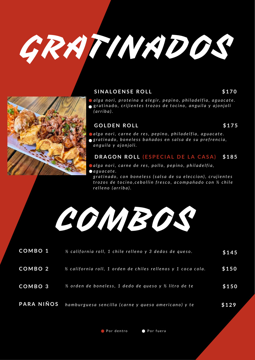 Dragon Sushi - página 6 del menú